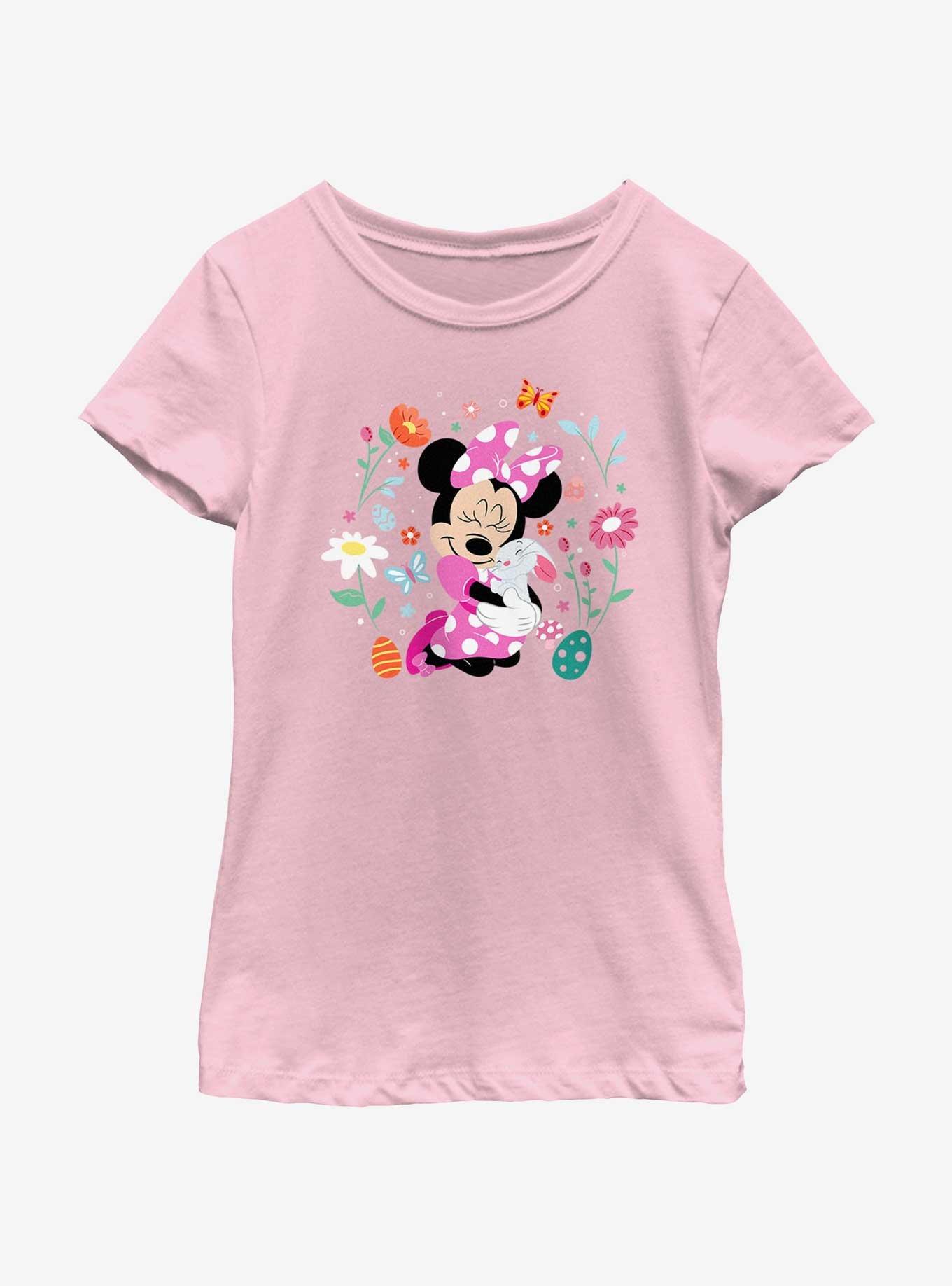 Disney Minnie Mouse Hug Bunny Youth Girls T-Shirt, , hi-res