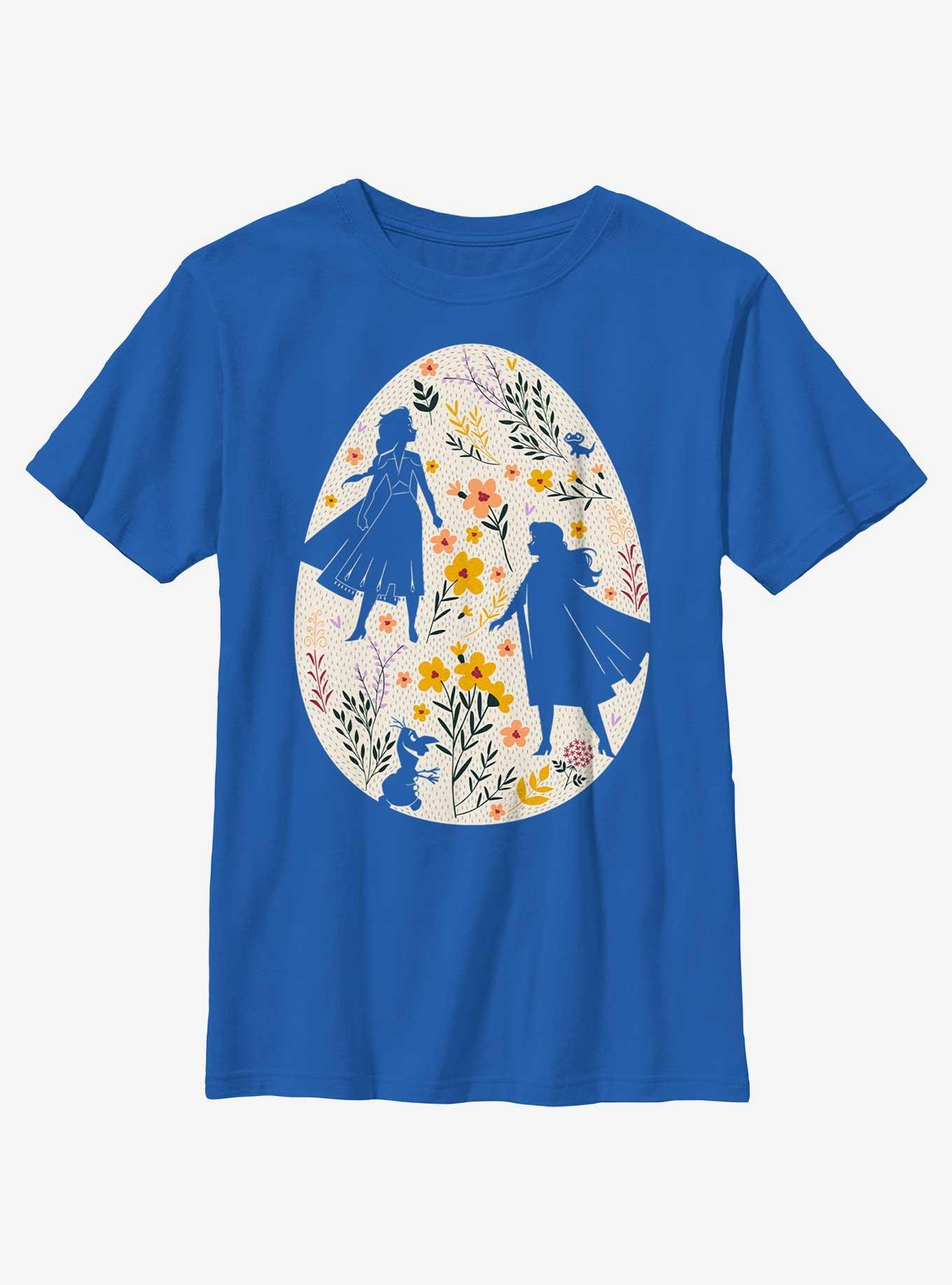 Disney Frozen Elsa Anna Olaf Egg Silhouette Youth T-Shirt, , hi-res