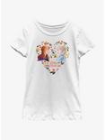 Disney Frozen Anna & Elsa Sisters Connected By Love Youth Girls T-Shirt, WHITE, hi-res