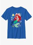 Disney Princesses Ariel And Flounder Youth T-Shirt, ROYAL, hi-res