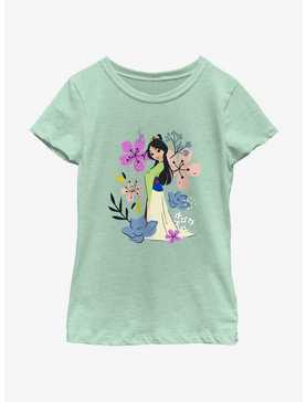 Disney Princesses Mulan Flowers Youth Girls T-Shirt, , hi-res
