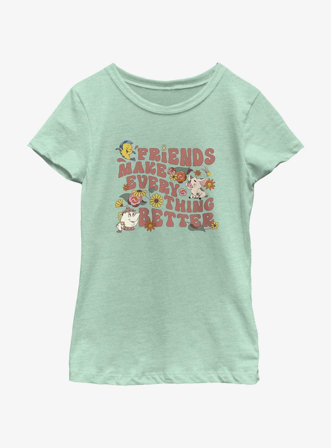 Disney Princesses Friends Make Every Thing Better Youth Girls T-Shirt, , hi-res