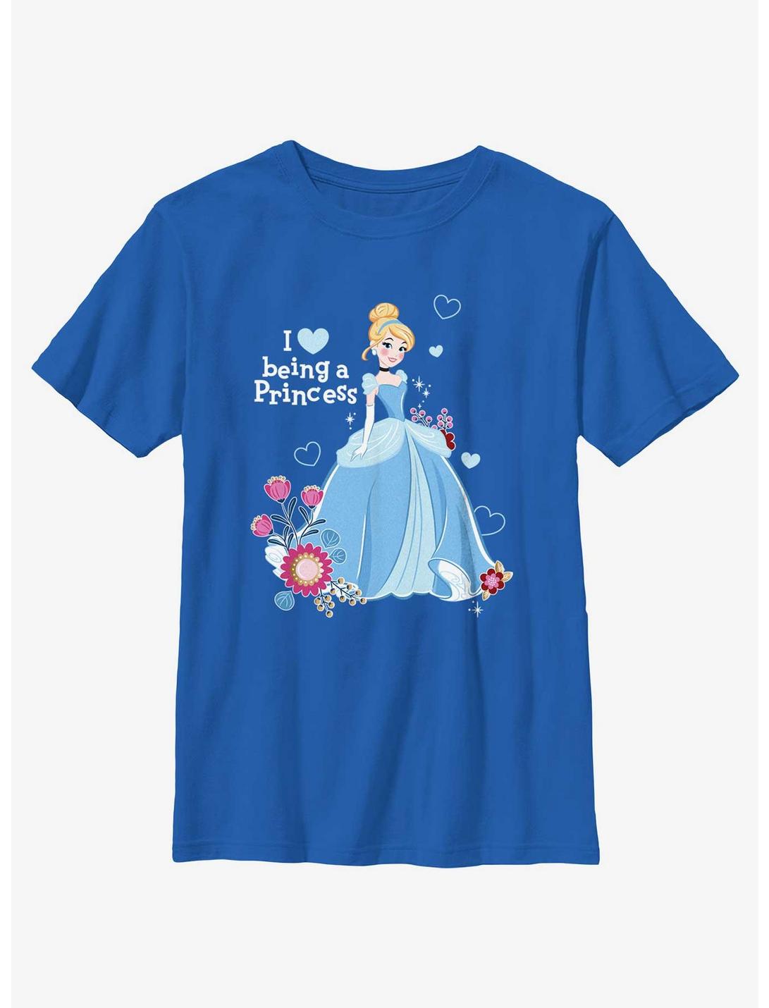 Disney Princesses I Love Being A Princess Cinderella Youth T-Shirt, ROYAL, hi-res