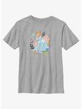 Disney Cinderella Cinderella And Friends Youth T-Shirt, ATH HTR, hi-res