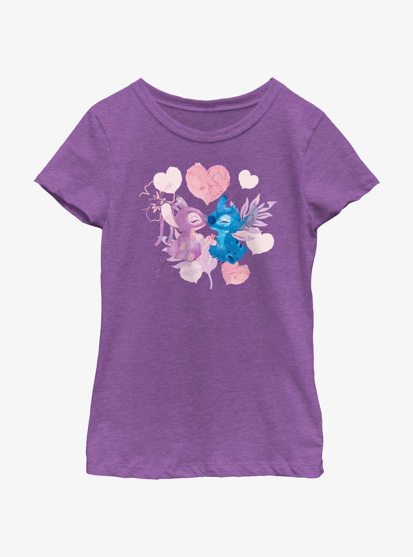 Disney Lilo & Stitch Stitch & Angel Youth Girls T-Shirt, , hi-res