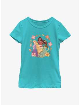 Disney Princesses Moana Rapunzel Tiana Pose Youth Girls T-Shirt, , hi-res