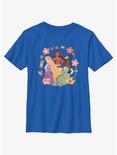 Disney Princesses Moana Rapunzel Tiana Pose Youth T-Shirt, ROYAL, hi-res