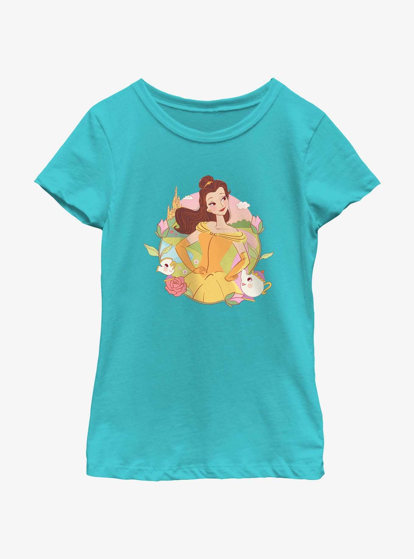 Disney Princesses Belle Mrs. Potts And Chip Youth Girls T-Shirt