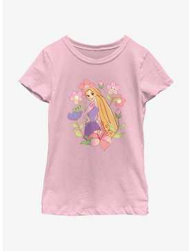 Disney Princesses Rapunzel And Pascal With Flowers Youth Girls T-Shirt, , hi-res