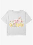 Disney Princesses Pascal Stay Golden Youth Girls Boxy Crop T-Shirt, WHITE, hi-res