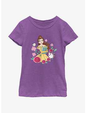 Disney Princesses Belle With Book Youth Girls T-Shirt, , hi-res