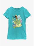 Disney Princesses Tianna And Flowers Youth Girls T-Shirt, TAHI BLUE, hi-res