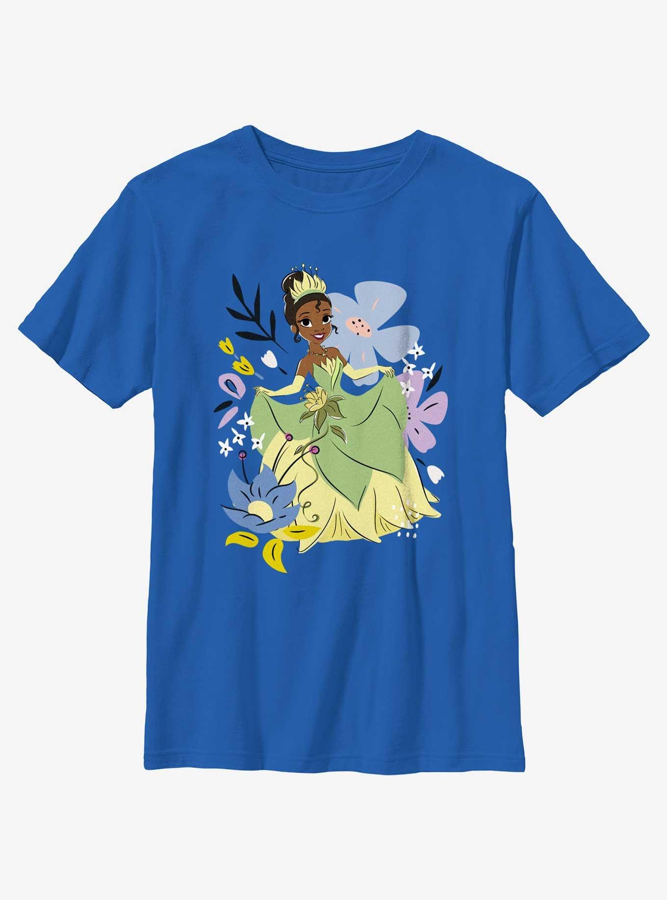 Disney Princesses Tianna And Flowers Youth T-Shirt, , hi-res