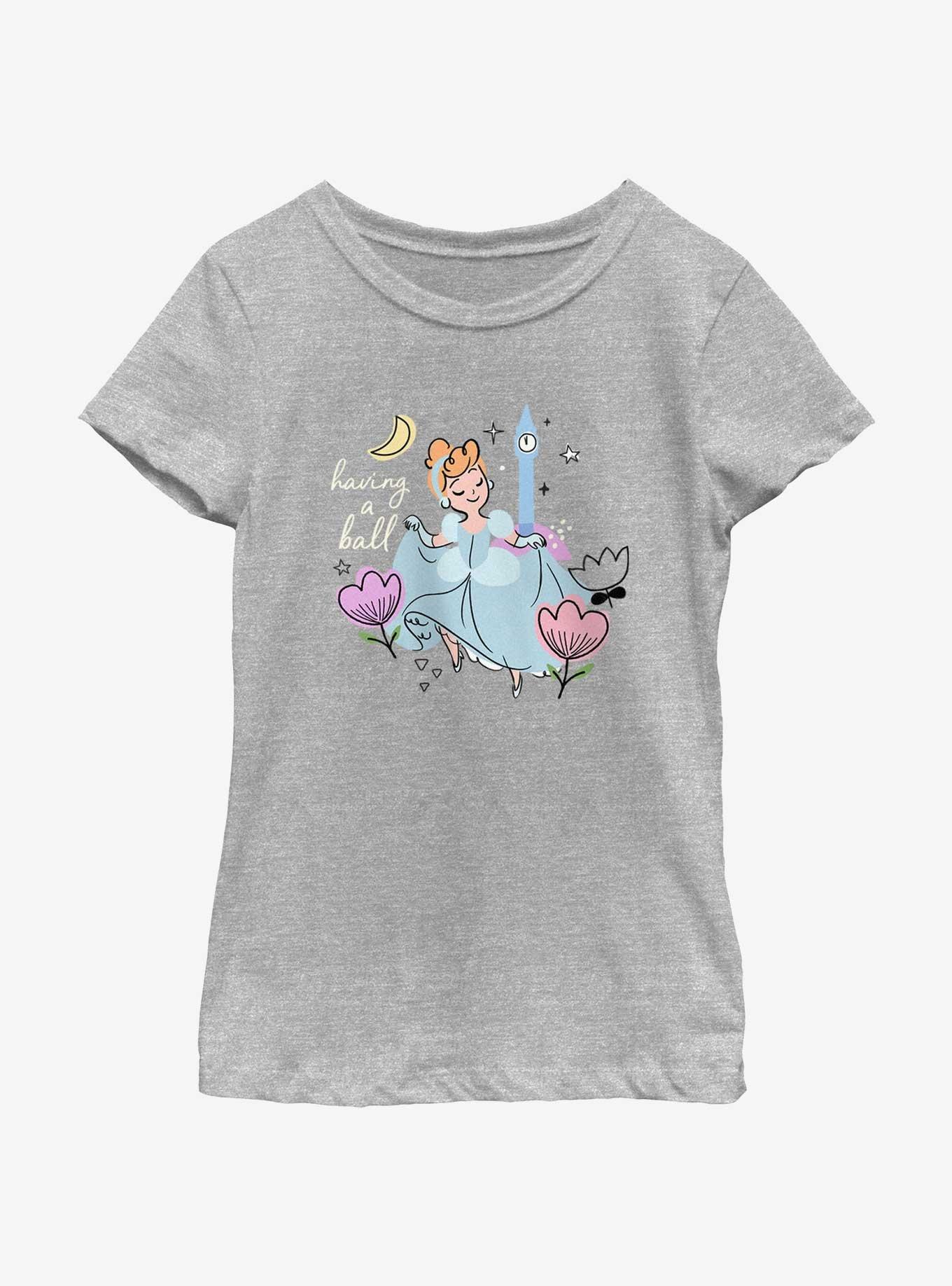 Disney Princesses Cinderella Having A Ball Youth Girls T-Shirt