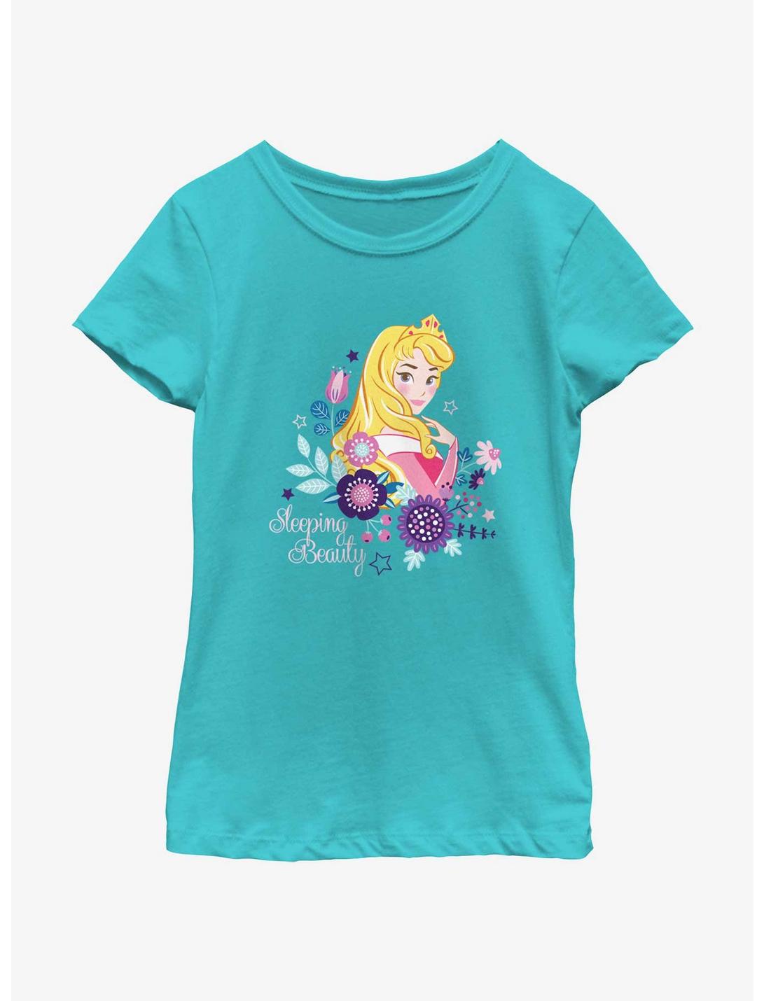 Disney Princesses Sleeping Beauty Aurora Youth Girls T-Shirt, TAHI BLUE, hi-res
