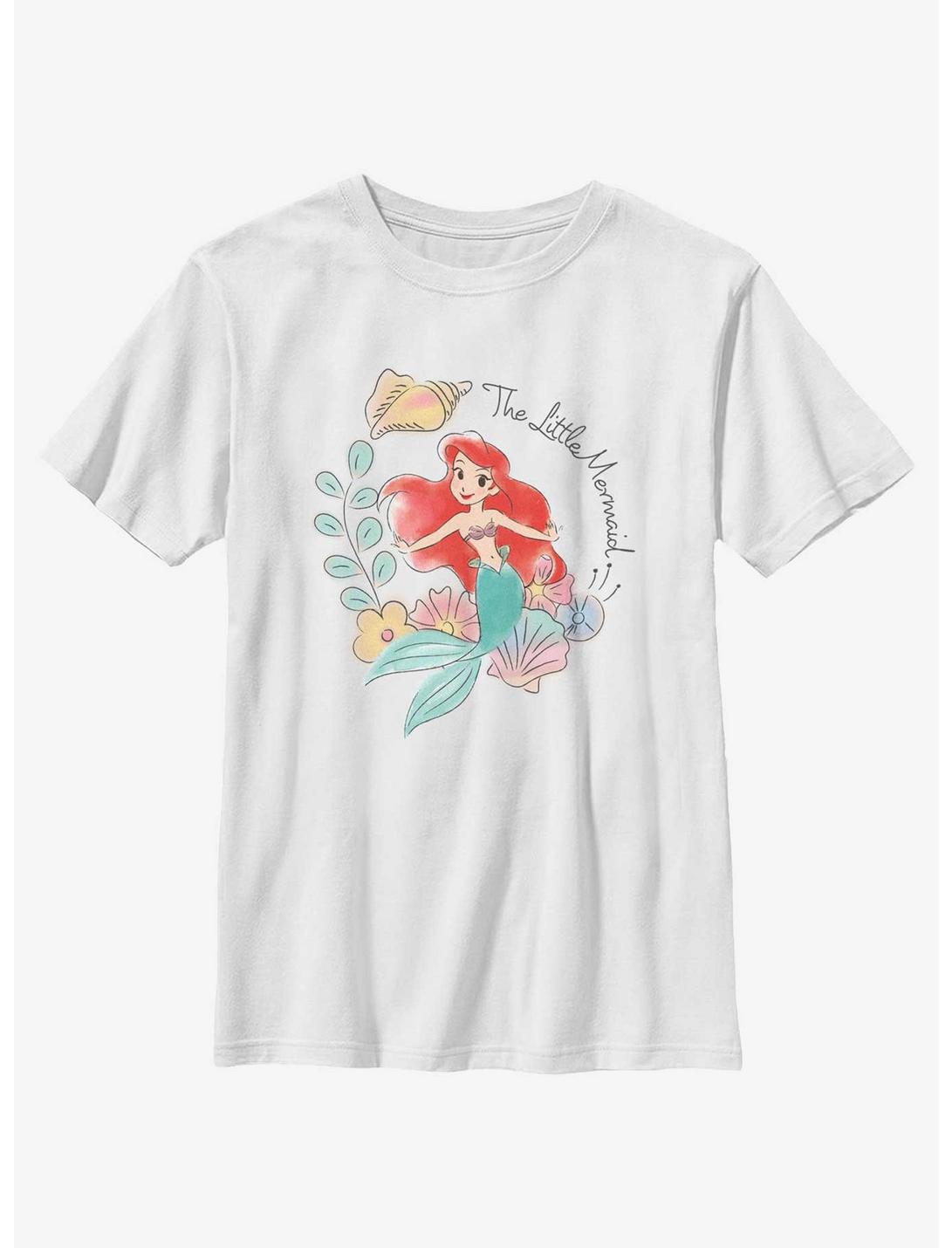 Disney Princesses Ariel The Little Mermaid Youth T-Shirt, WHITE, hi-res