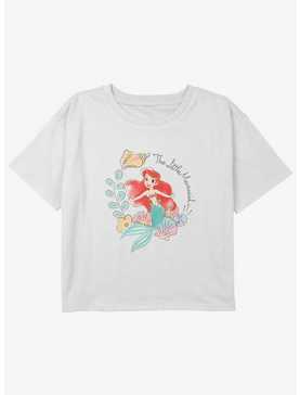 Disney Princesses Ariel The Little Mermaid Youth Girls Boxy Crop T-Shirt, , hi-res