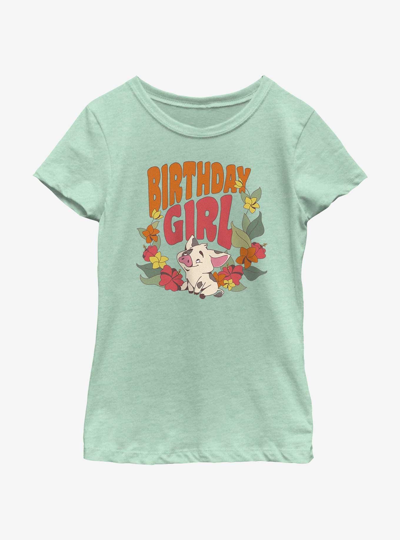 Disney Moana Pua Birthday Girl Youth Girls T-Shirt