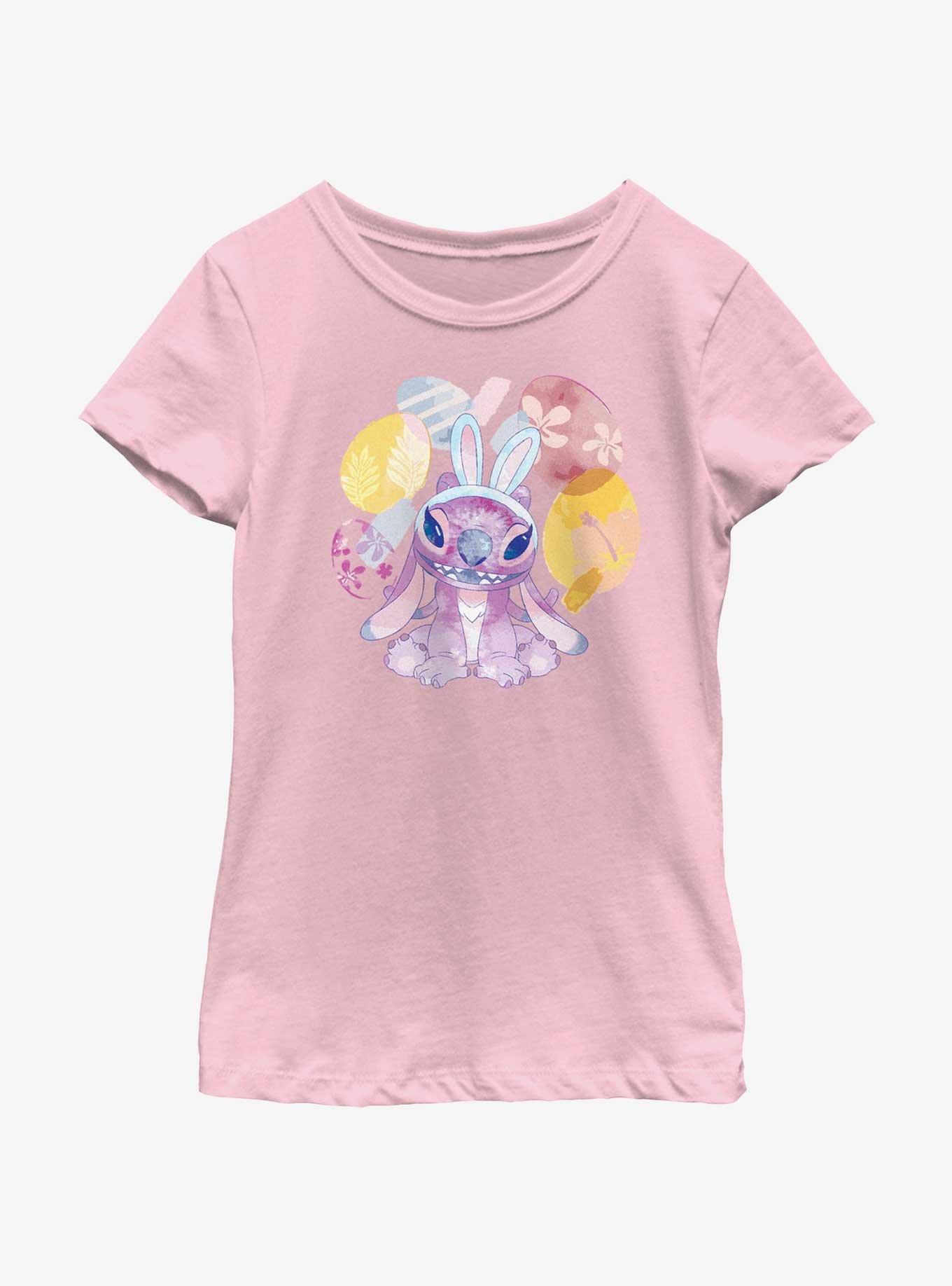 Disney Lilo & Stitch Angel Easter Eggs Youth Girls T-Shirt