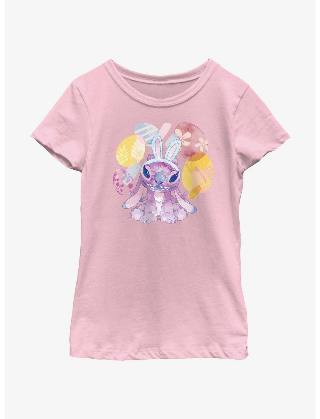 Disney Lilo & Stitch Angel Easter Eggs Youth Girls T-Shirt, PINK, hi-res