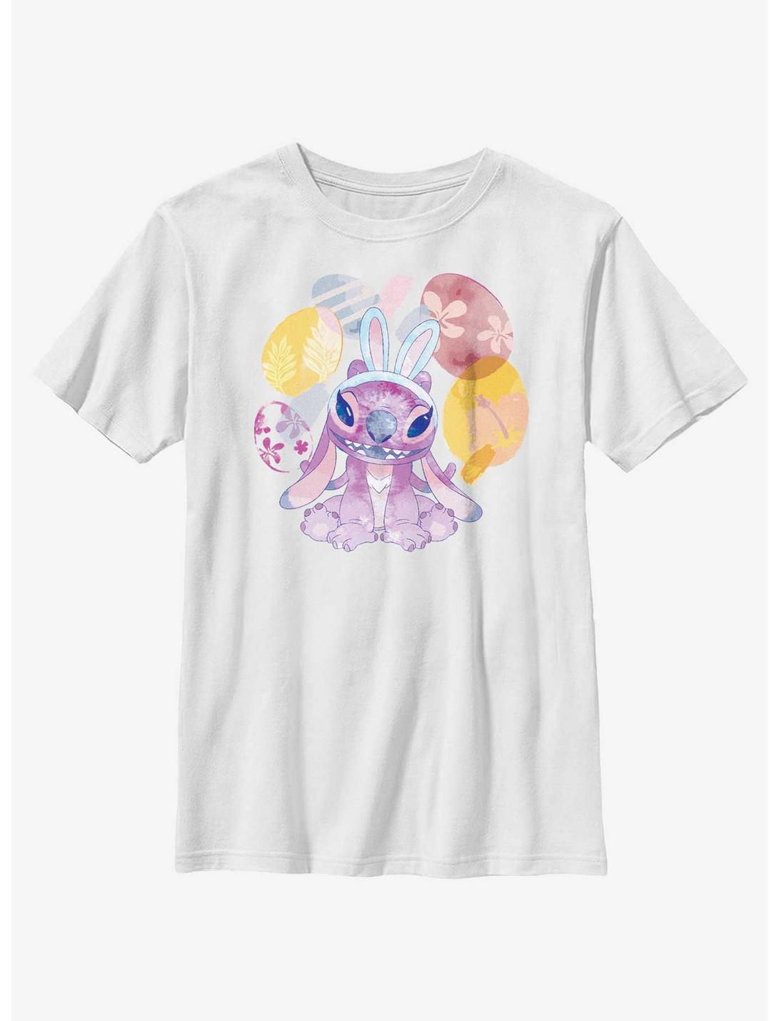Disney Lilo & Stitch Angel Easter Eggs Youth T-Shirt, WHITE, hi-res