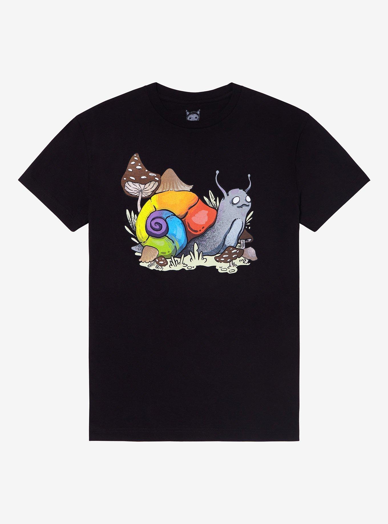 Rainbow Snail T-Shirt By Guild Of Calamity, BLACK, hi-res