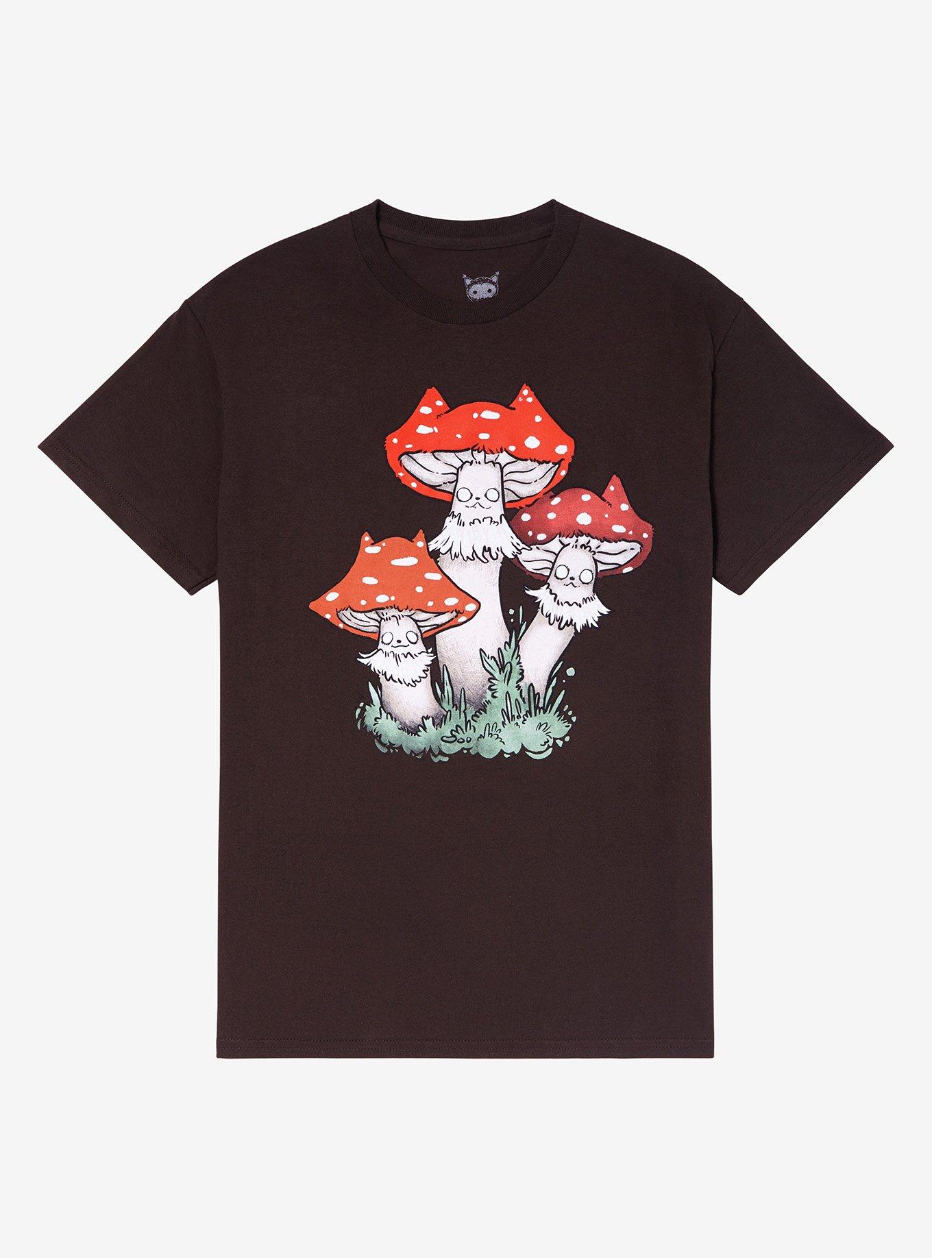Kitty Mushroom Creature T-Shirt By Guild Of Calamity, BROWN, hi-res