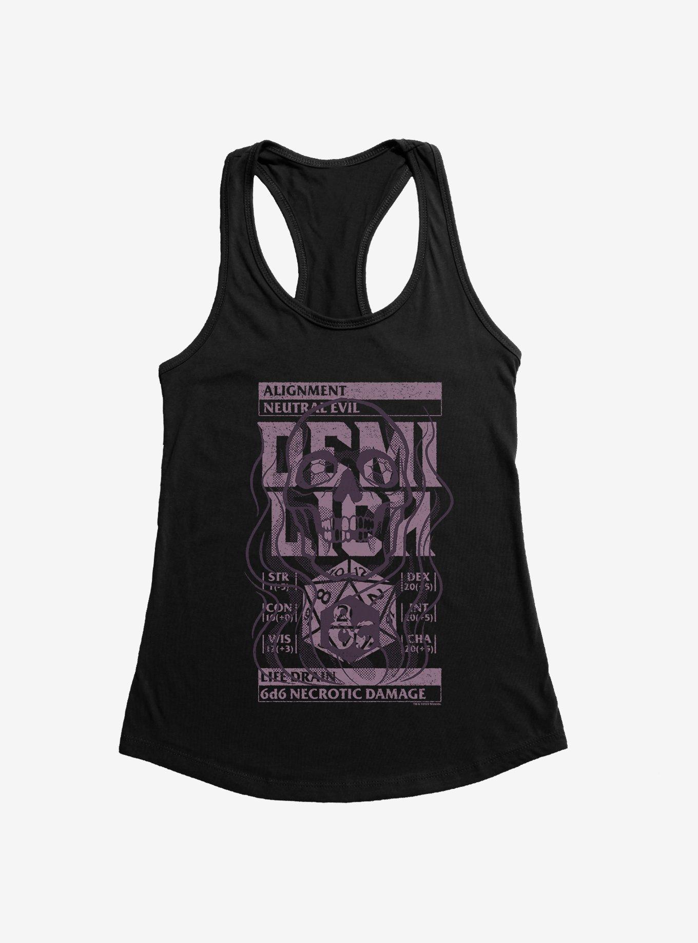 Dungeons & Dragons Demilich Stats Stamp Womens Tank Top