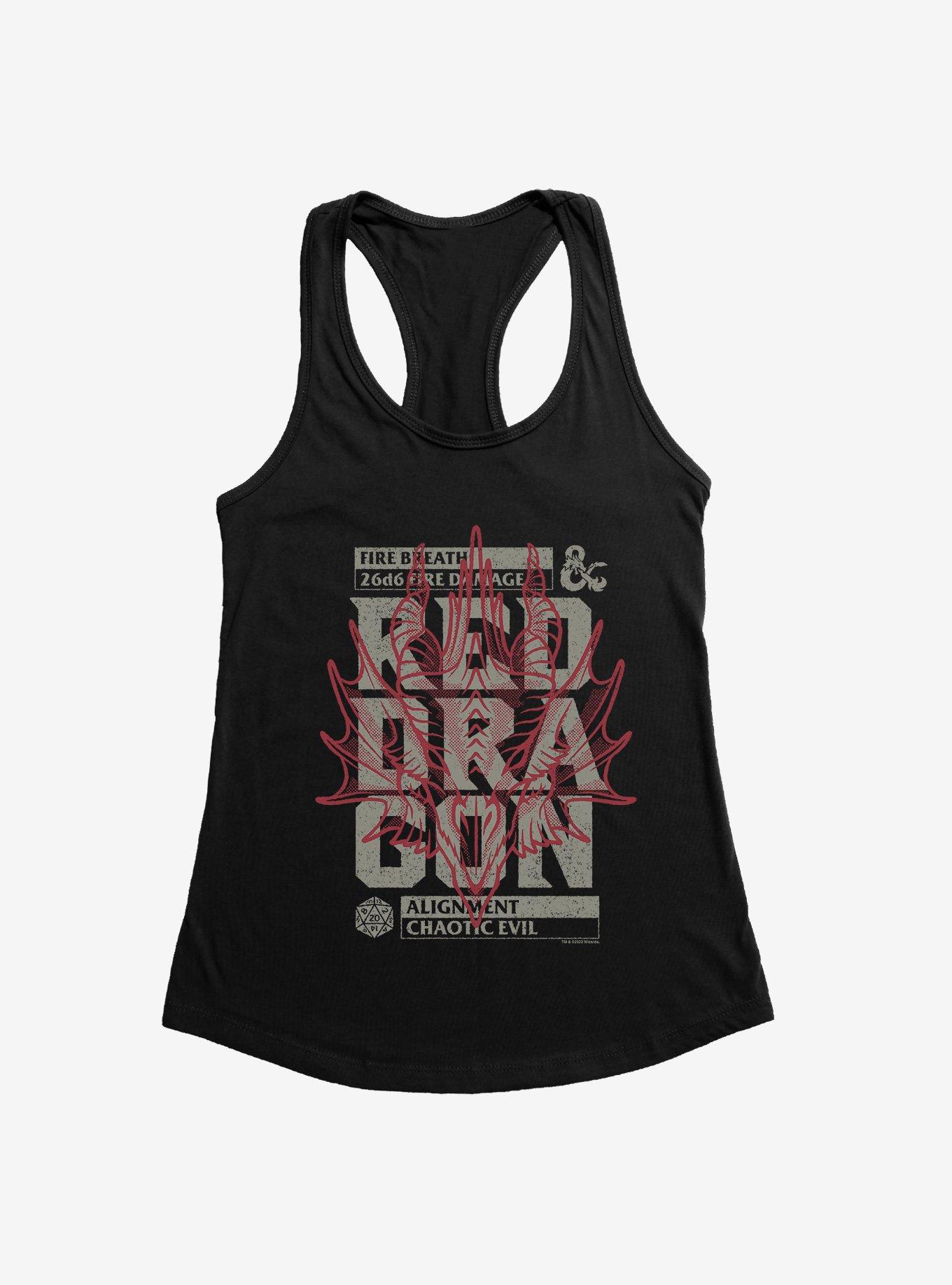 Dungeons & Dragons Red Dragon Stamp Womens Tank Top