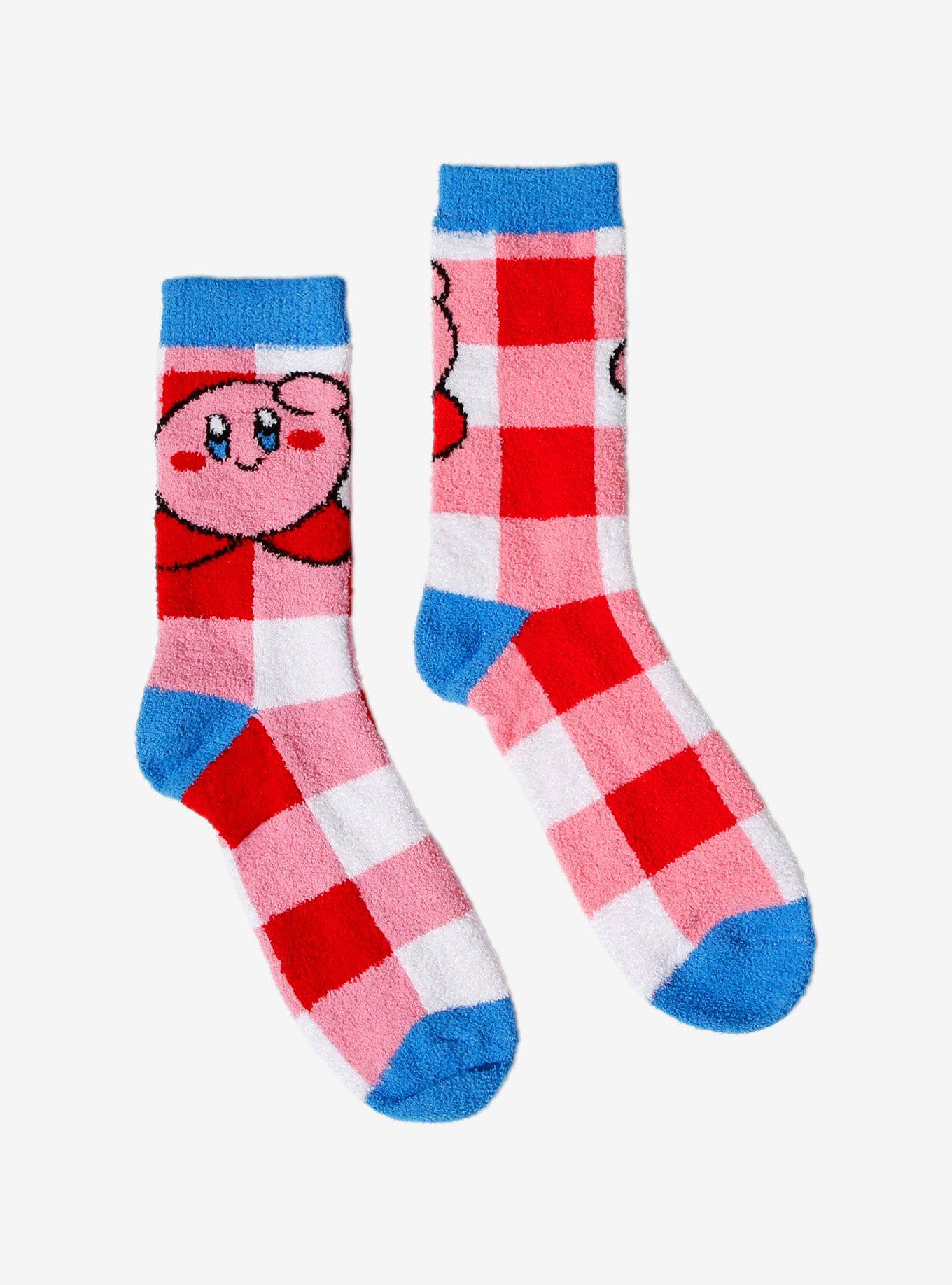 Kirby Plaid Fuzzy Socks