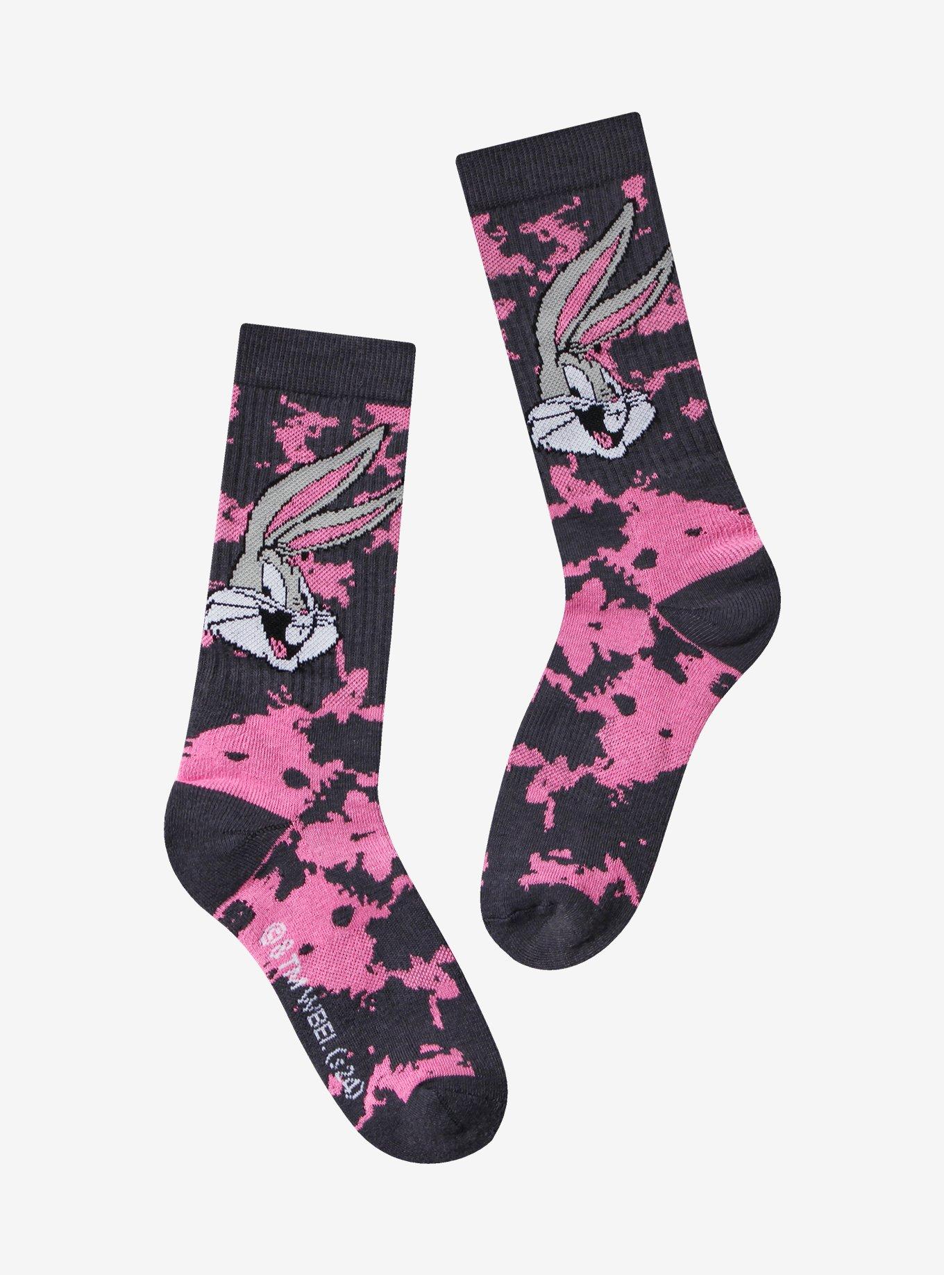 Looney Tunes Bugs Bunny Splatter Crew Socks, , hi-res