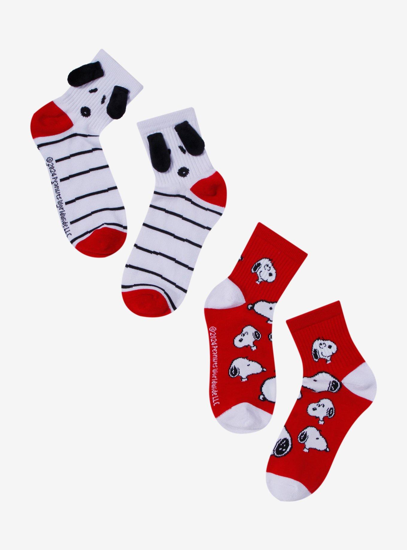 Peanuts Red Snoopy Ankle Socks 2 Pair, , hi-res