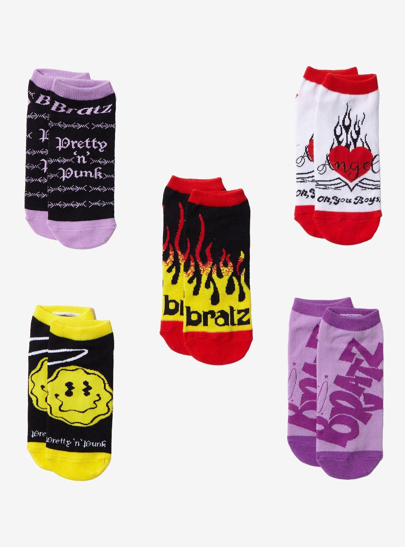 Bratz Pretty 'N' Punk No-Show Socks 5 Pair, , hi-res