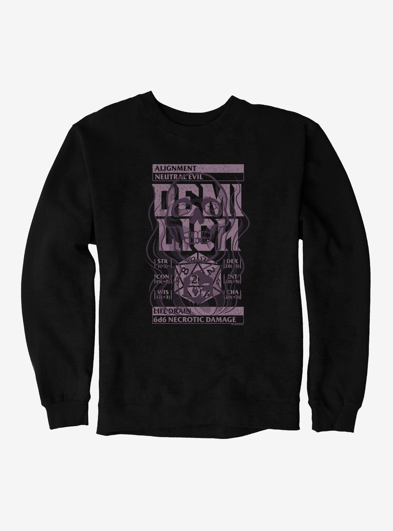 Dungeons & Dragons Demilich Stats Stamp Sweatshirt, , hi-res