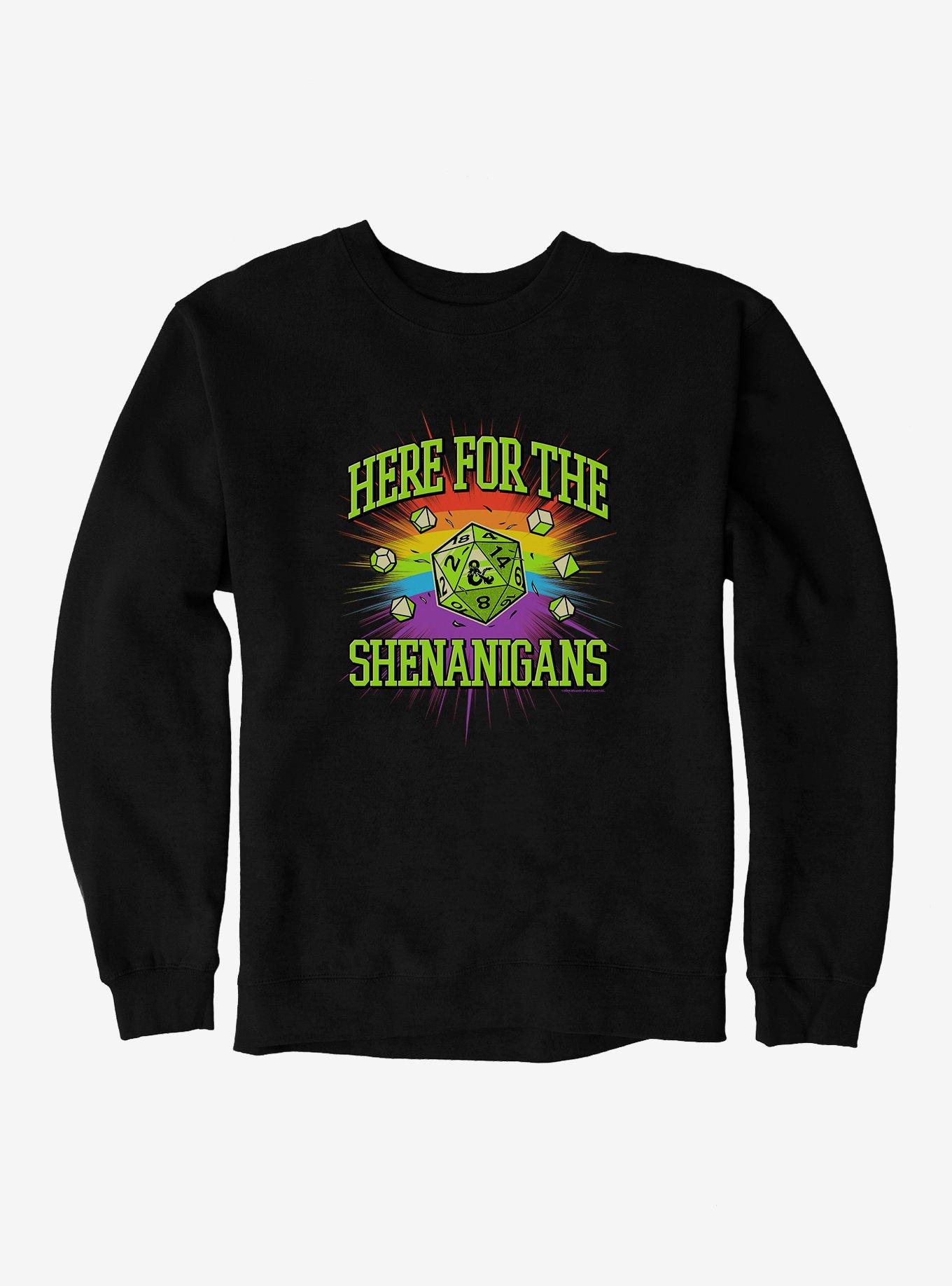 Dungeons & Dragons Here For The Shenanigans Sweatshirt, BLACK, hi-res