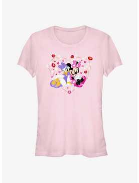 Disney Minnie Mouse & Daisy Duck Flowers Heart Girls T-Shirt, , hi-res
