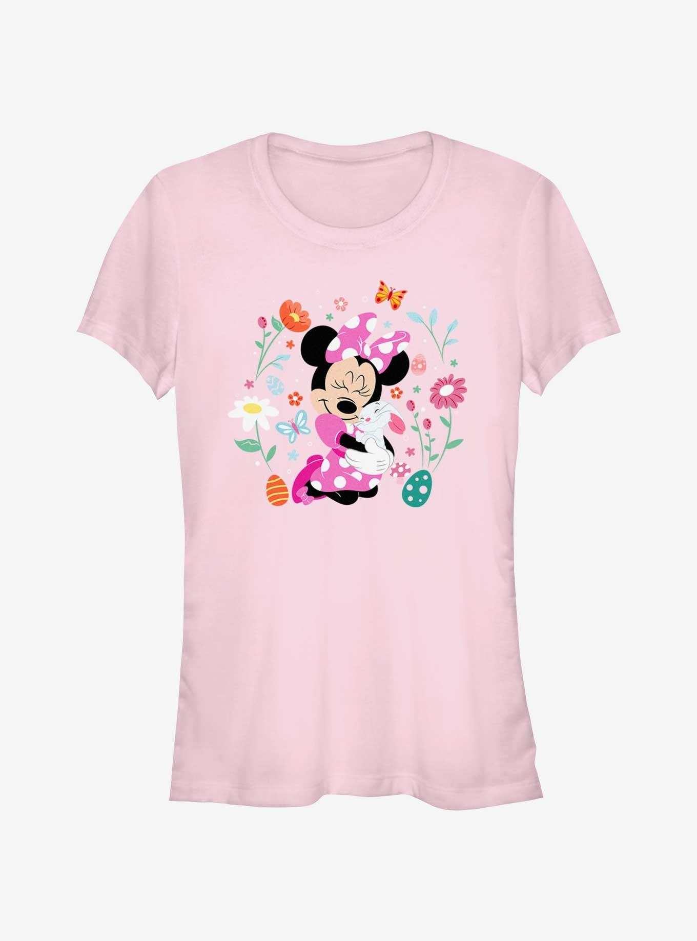 Disney Minnie Mouse Hug Bunny Girls T-Shirt, LIGHT PINK, hi-res