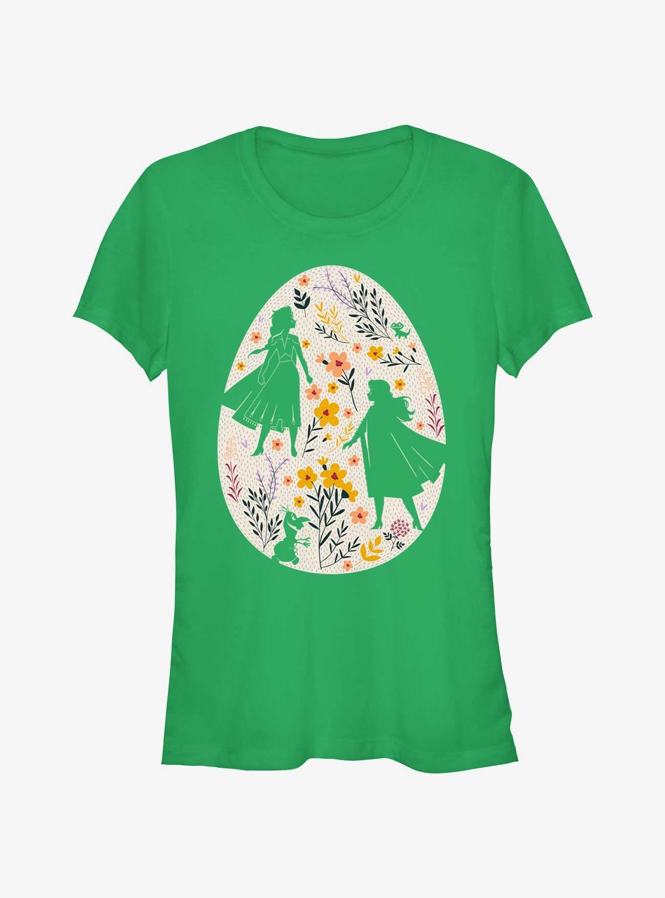 Disney Frozen Elsa Anna Olaf Egg Silhouette Girls T-Shirt, , hi-res