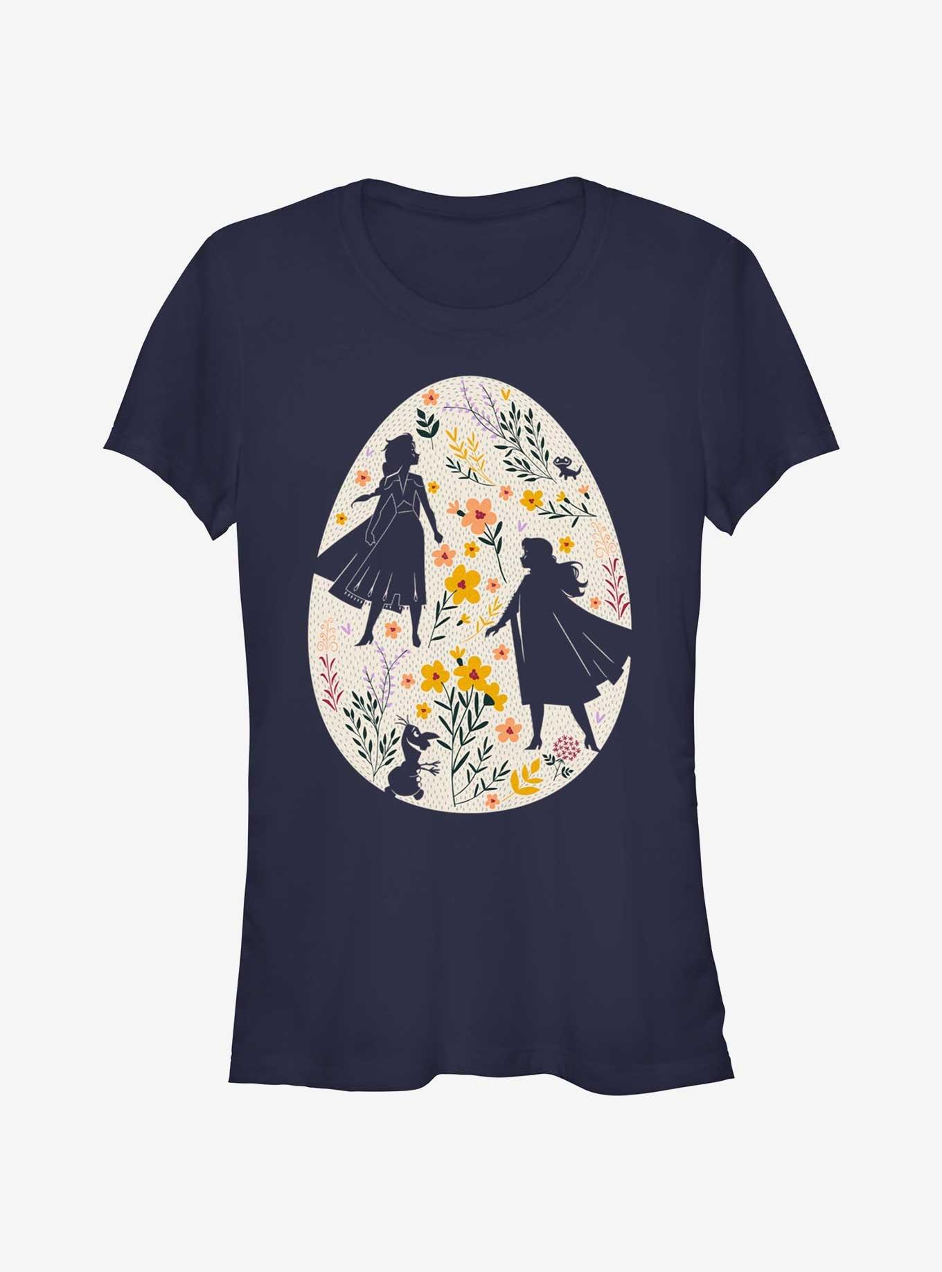 Disney Frozen Elsa Anna Olaf Egg Silhouette Girls T-Shirt, , hi-res