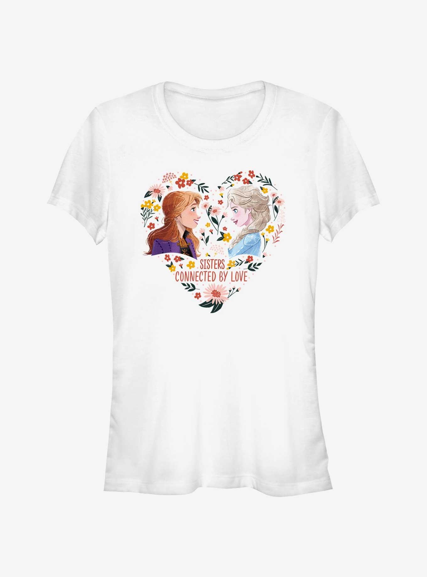 Disney Frozen Anna & Elsa Sisters Connected By Love Girls T-Shirt, WHITE, hi-res