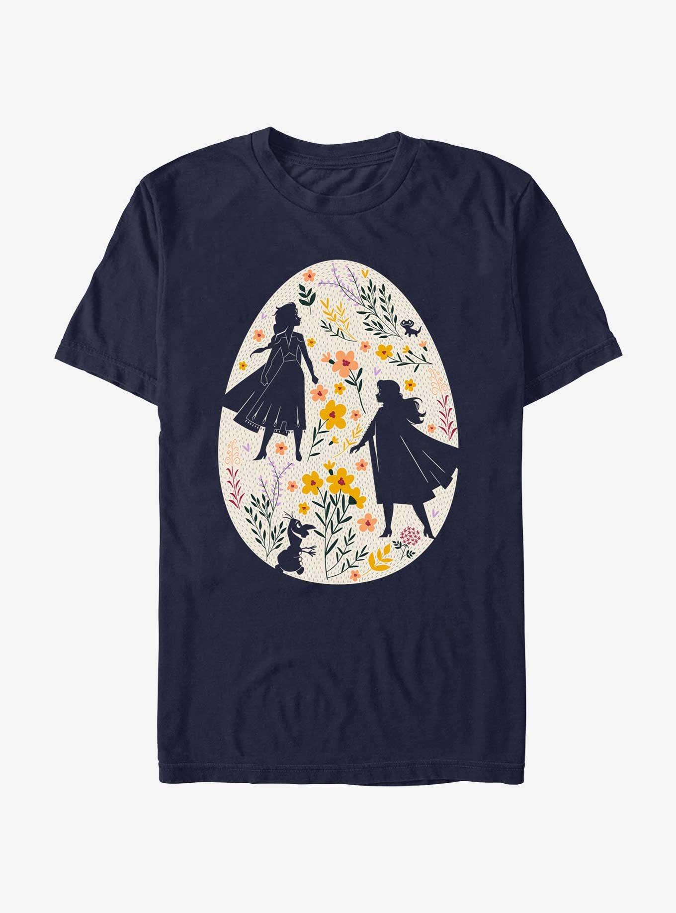 Disney Frozen Elsa Anna Olaf Egg Silhouette T-Shirt, , hi-res