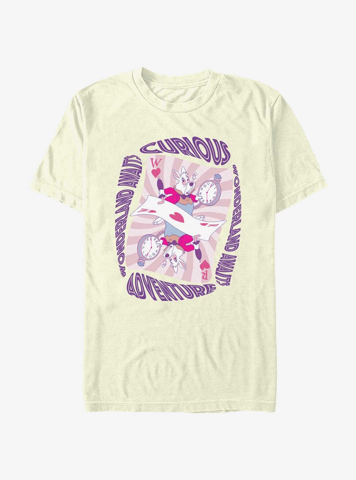 Disney Alice in Wonderland Rabbit Curious Adventure T-Shirt, NATURAL, hi-res