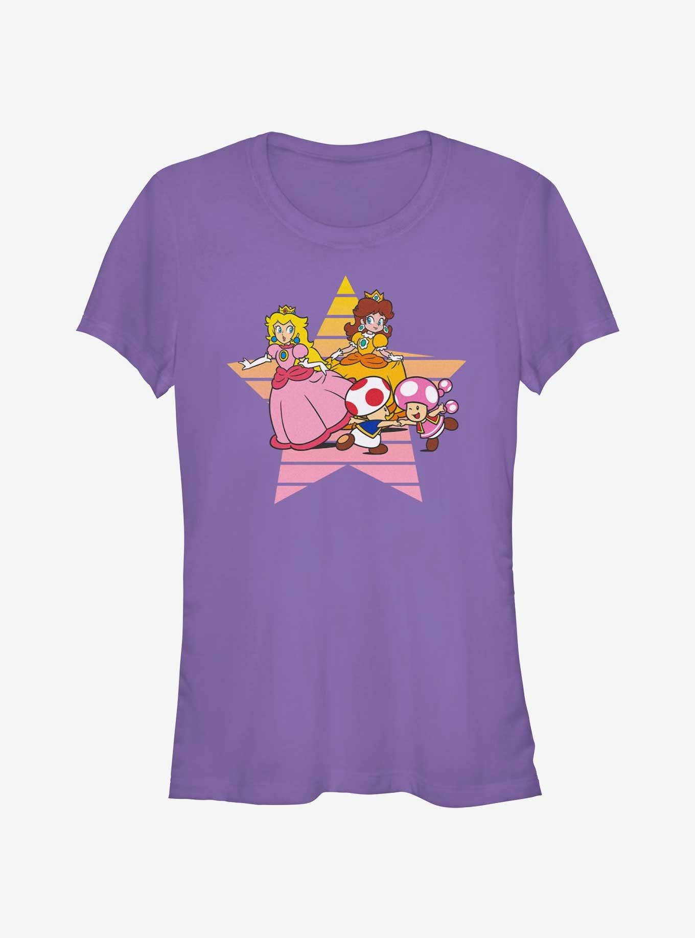 Nintendo Princess Peach & Daisy Star Girls T-Shirt, PURPLE, hi-res