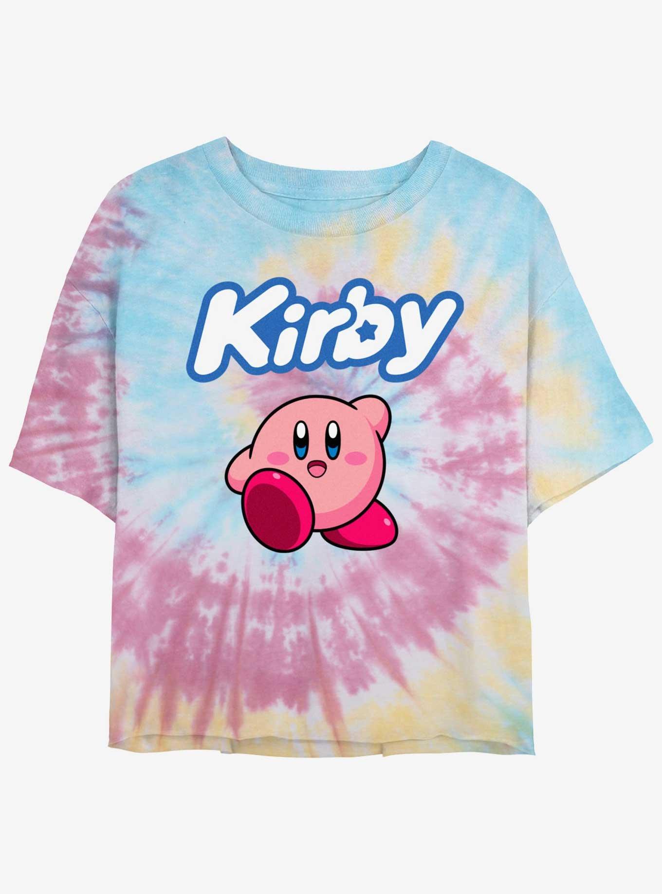 Kirby Pose Girls Tie-Dye Crop T-Shirt