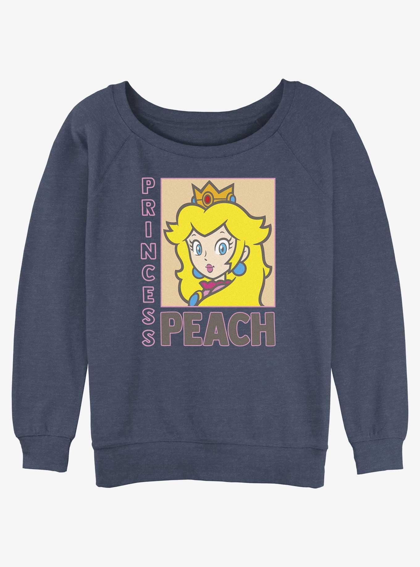 Nintendo Framed Princess Peach Girls Slouchy Sweatshirt, , hi-res
