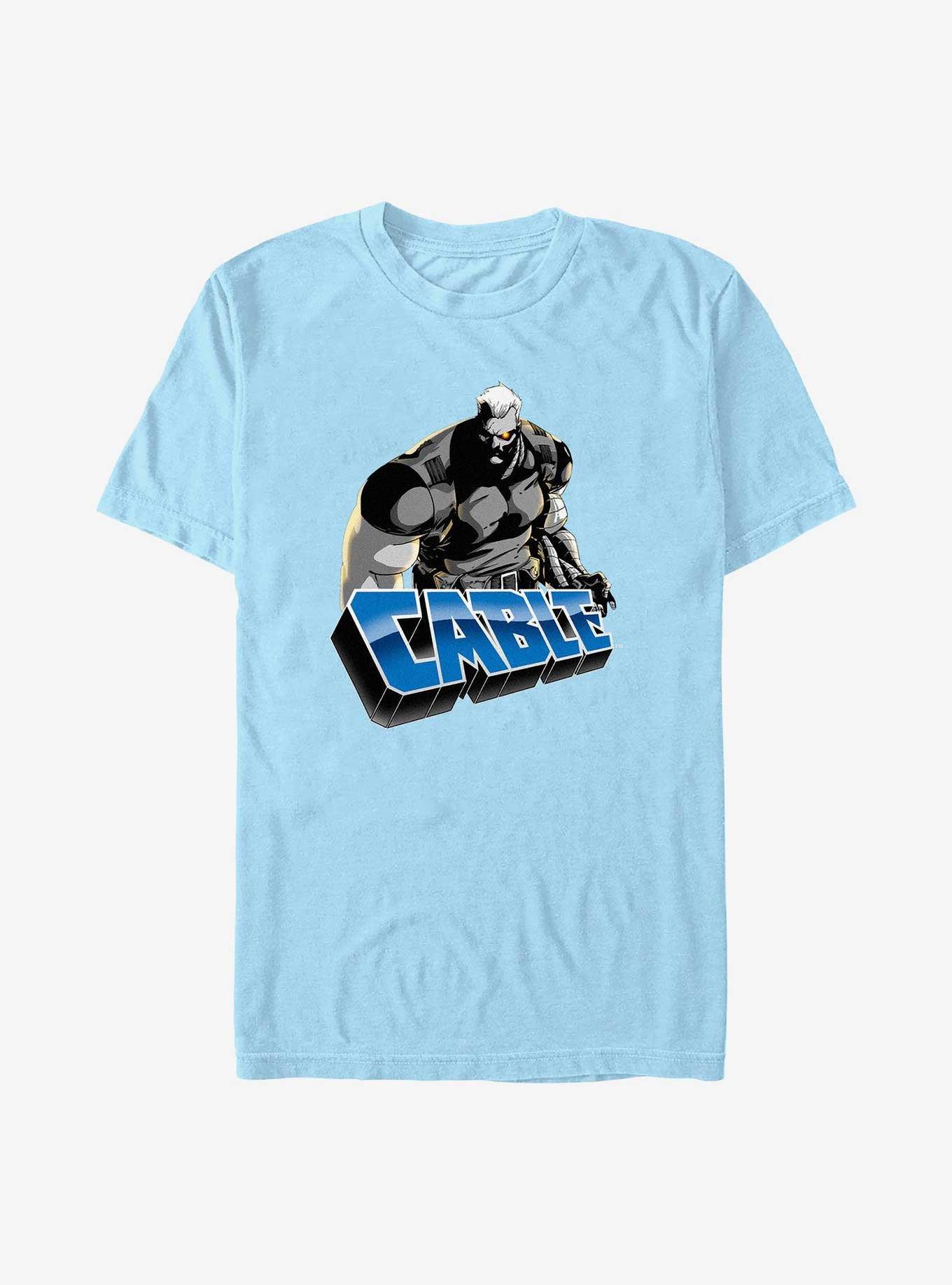 X-Men Cable Guy T-Shirt, LT BLUE, hi-res