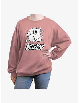 Kirby Monochrome Girls Oversized Sweatshirt, , hi-res