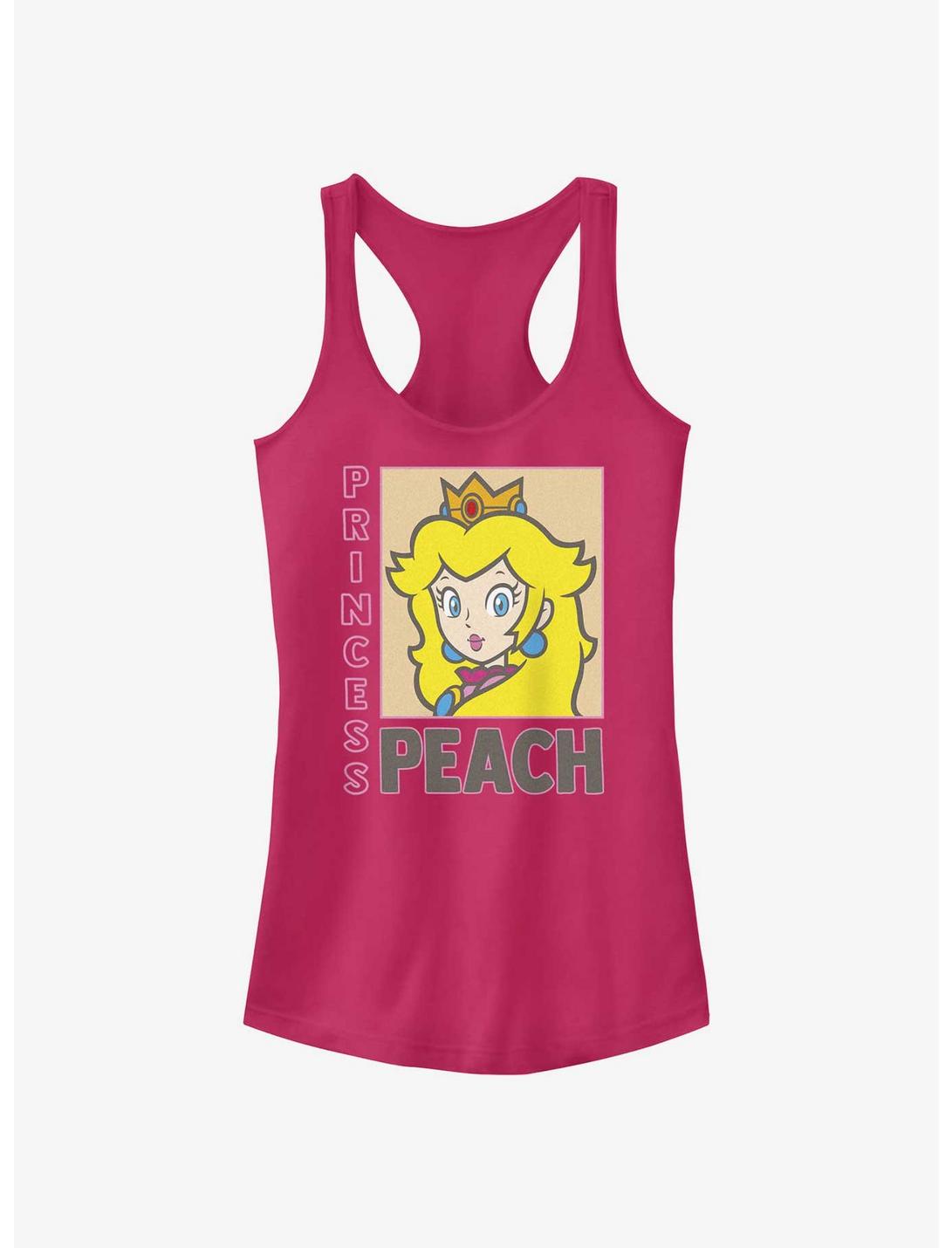 Nintendo Framed Princess Peach Girls Tank, RASPBERRY, hi-res