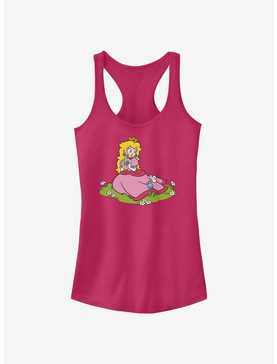 Nintendo Peach And A Butterfly Girls Tank, , hi-res