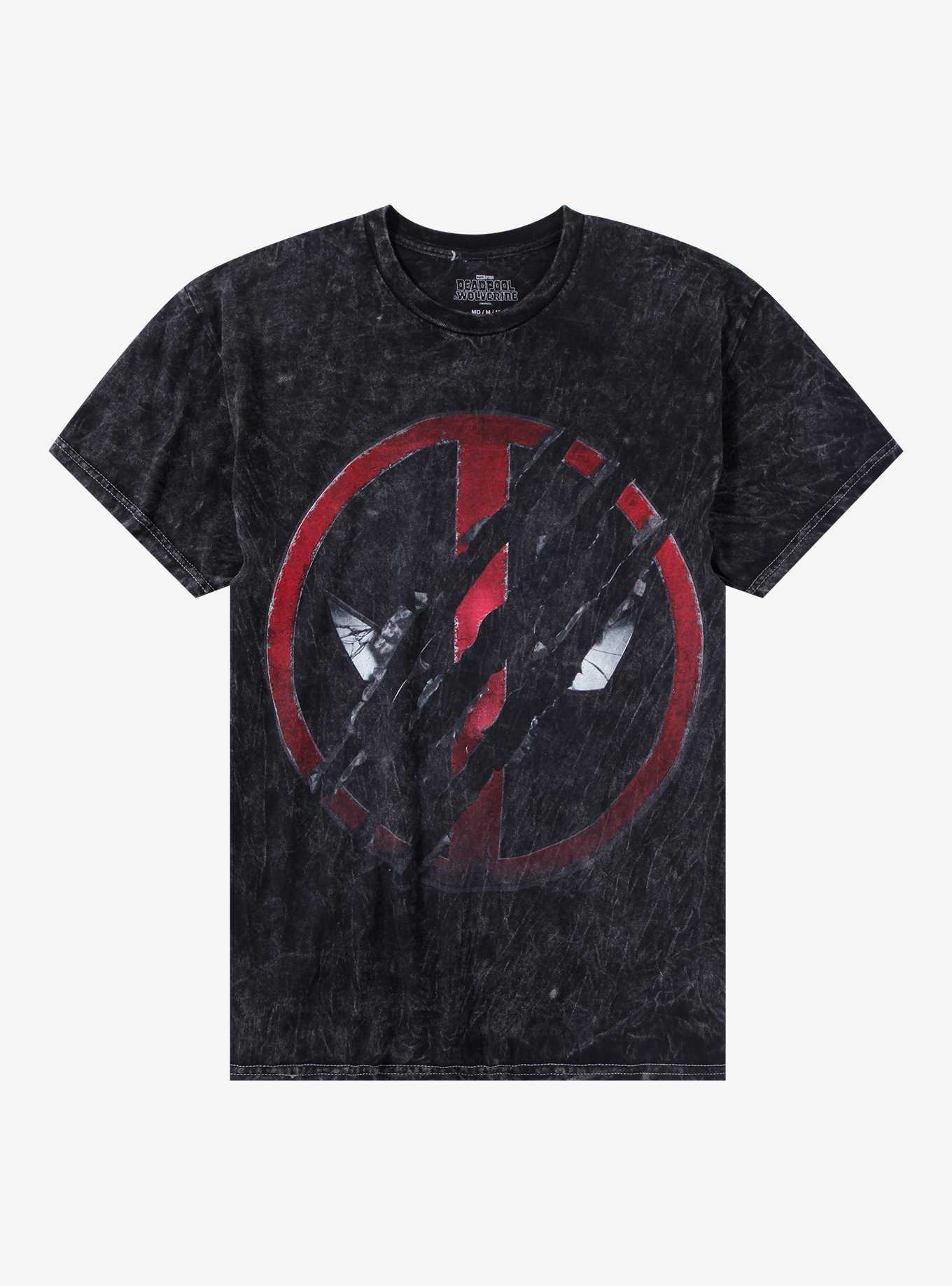 Marvel Deadpool & Wolverine Scratch Logo Wash T-Shirt, , hi-res